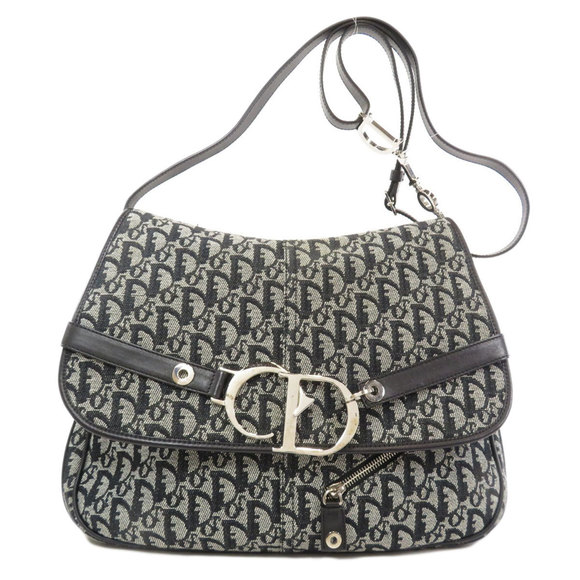 Christian Dior Trotter Pattern Logo Shoulder Bag Canvas - Picture 1 of 9